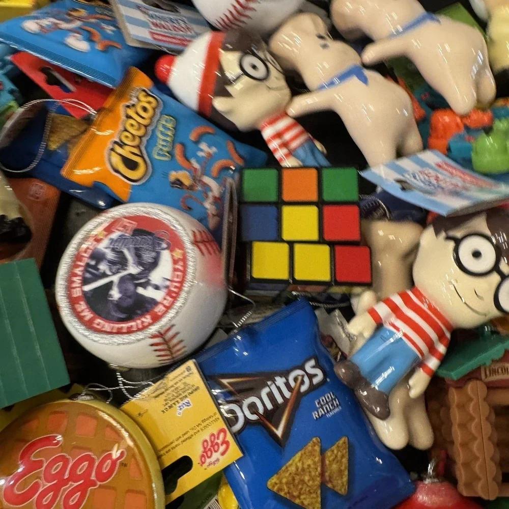 Ruz Ornament Lot of 48 Pringles Reese's Doritos Twizzlers White Castle Pac-Man..
